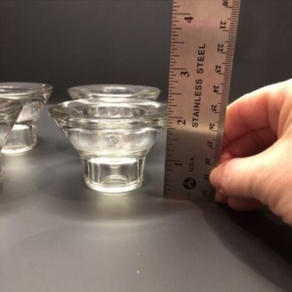 IKEA Hagberg Reversible Glass Tealight & Taper/Votive Candle Holders Set 4 - Picture 3 of 5